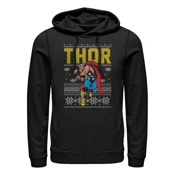 Aperçu: Marvel - Avengers - Thor Ugly - Christmas - Unisex Sweat à capuche - Noir - Devant