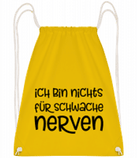 Nichts Für Schwache Nerven - Turnbeutel - Gelb - Vorn