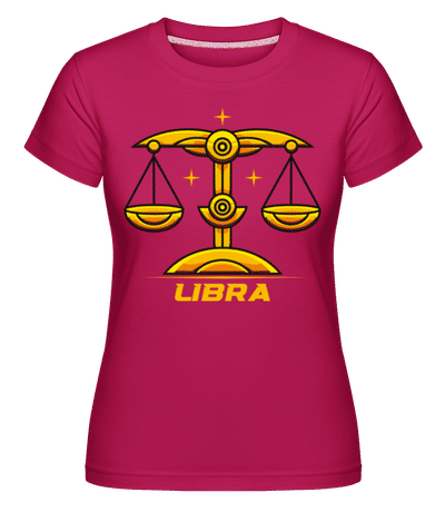Mecha Robotic Zodiac Sign Libra - Shirtinator Women's T-Shirt - Magenta - Front