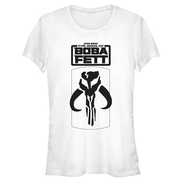 Aperçu: Star Wars - Book of Boba Fett - Logo Mandalorian Skull - Femme T-shirt - Blanc - Devant
