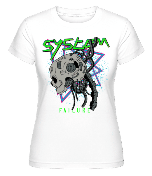 Aperçu: Erreur Système Cyberpunk -  T-shirt Shirtinator femme - Blanc - Devant