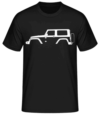 'Jeep Wrangler (JK)' Silhouette - Männer Basic T-Shirt - Schwarz - Vorne
