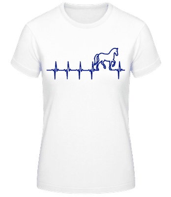 Heartbeat Kun Modrá - Dámské basic tričko - Bílá - Napřed