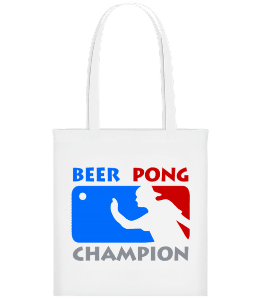 Aperçu: Beer Pong Champion - Tote Bag - Blanc - Devant