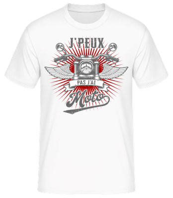 J'peux Pas J'ai Moto - T-shirt standard Homme - Blanc - Devant