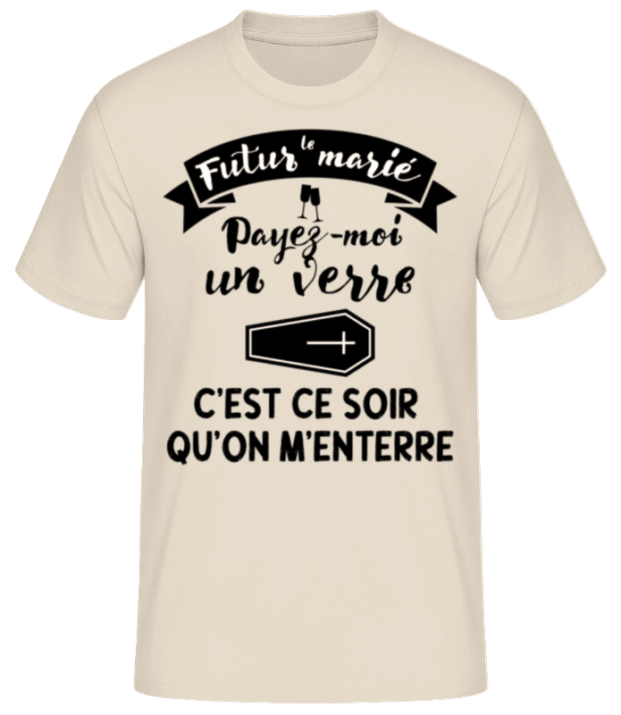 Aperçu: Le Futur Marié - T-shirt standard Homme - Crème - Devant