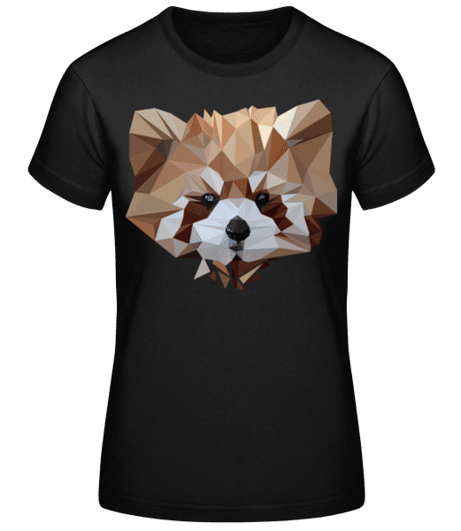 Aperçu: Ours polygonal coloré - T-shirt standard Femme - Noir - Devant