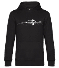 'Honda NSX-R GT' Silhouette - Pánská standardní mikina s kapucí - Černá - Napřed