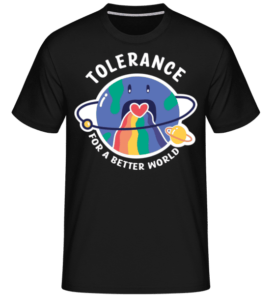 Aperçu: Tolerance For Better World -  T-Shirt Shirtinator homme - Noir - Devant