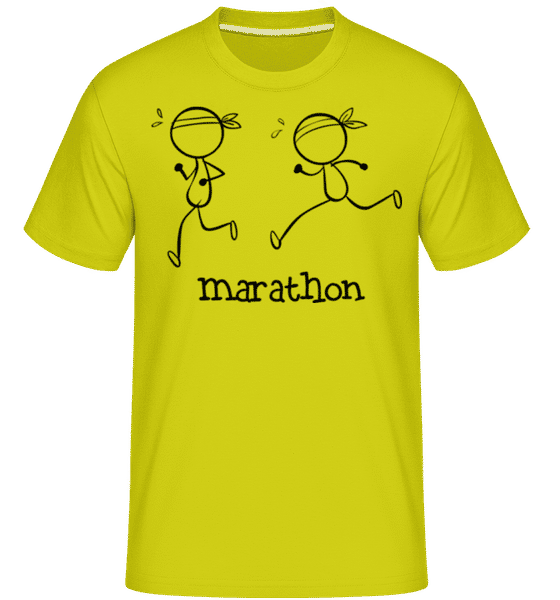 Preview: Marathon Icon -  Shirtinator Men's T-Shirt - Lime - Front