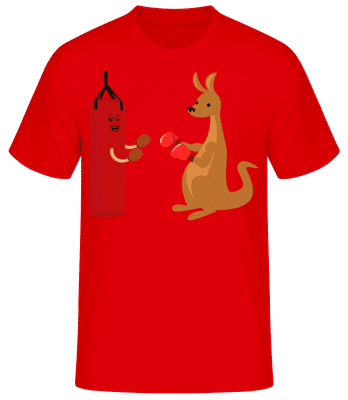 Boxing Kangaroo - Pánske basic tričko - Červená - Predné
