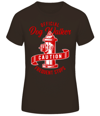 Official Dog Walker - Women's B&C T-Shirt - Brown - Front