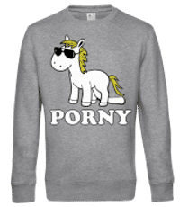 Porny - Männer Standard Pullover - Grau meliert - Vorne