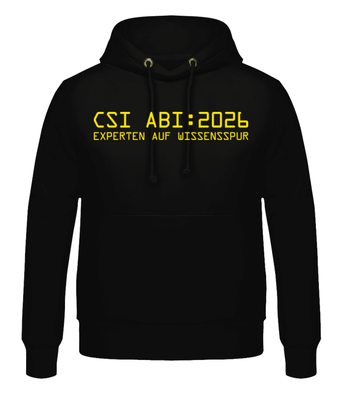 Vorschau: CSI ABI 2025 - Männer Hoodie - Schwarz - Vorne