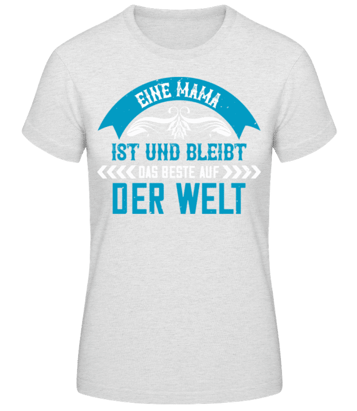 Vorschau: Mama Bestes Der Welt - Frauen Basic T-Shirt - Grau meliert - Vorne