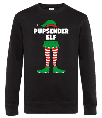 Pupsender Elf - Männer Standard Pullover - Schwarz - Vorne