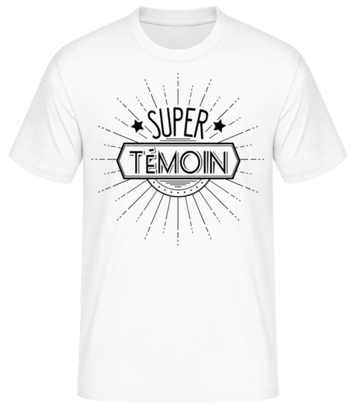Aperçu: Super Témoin - T-shirt standard Homme - Blanc - Devant