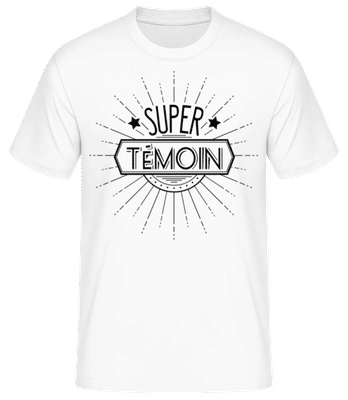 Super Témoin - T-shirt standard Homme - Blanc - Devant