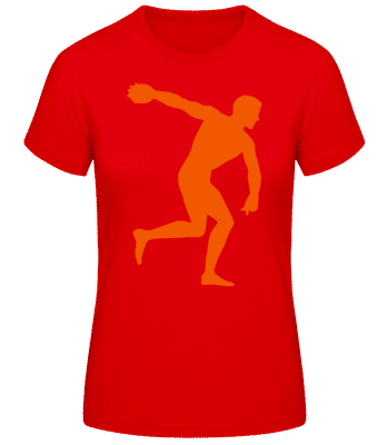 Discus Throw - Women's B&C T-Shirt - Red - Front