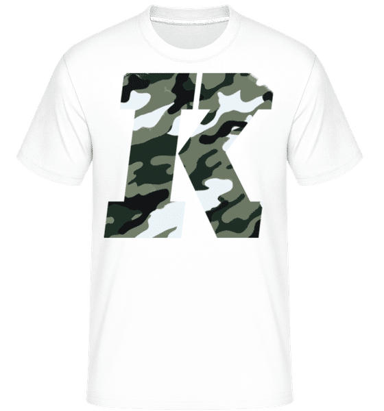 Aperçu: King Camouflage -  T-Shirt Shirtinator homme - Blanc - Devant