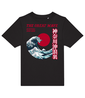 Kanagawa - T-shirt enfants B&C - Noir - Devant