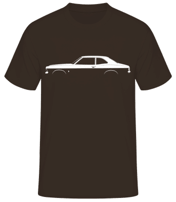'Ford Cortina Mk III' Silhouette - Männer Basic T-Shirt - Braun - Vorne