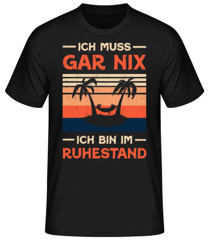 Vorschau: Ich Bin Im Ruhestand - Männer Basic T-Shirt - Schwarz - Vorne