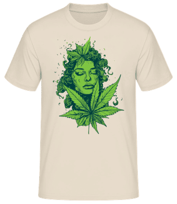 Cannabis Head Woman - Camiseta básica para hombre - Crema - delante