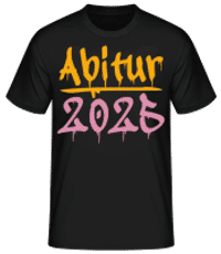 Abitur 2025 Graffiti - Männer Basic T-Shirt - Schwarz - Vorne