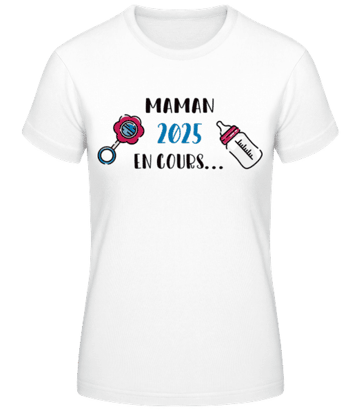 Aperçu: Maman 2024 En Cours - T-shirt standard Femme - Blanc - Devant
