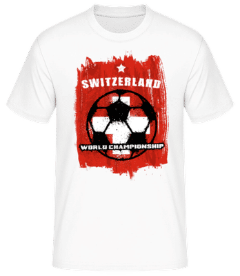 Switzerland World Championship - Männer Basic T-Shirt - Weiß - Vorne