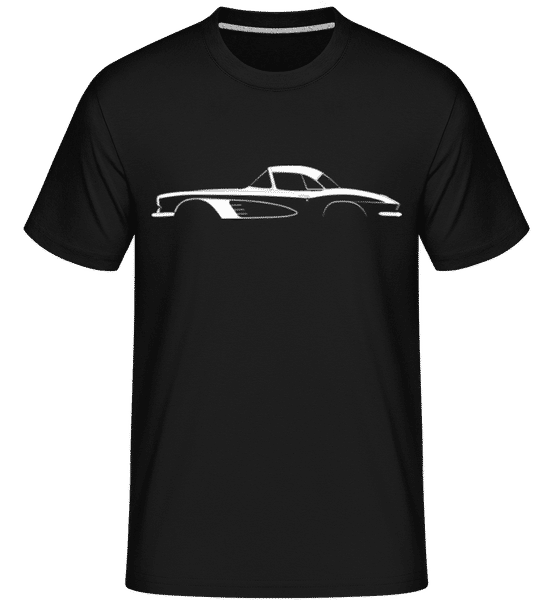 Aperçu: 'Chevrolet Corvette C1 1961' Silhouette -  T-Shirt Shirtinator homme - Noir - Devant