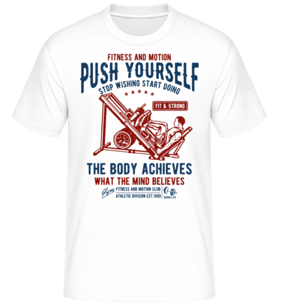 Preview: Push Yourself -  Shirtinator Men's T-Shirt - White - Front