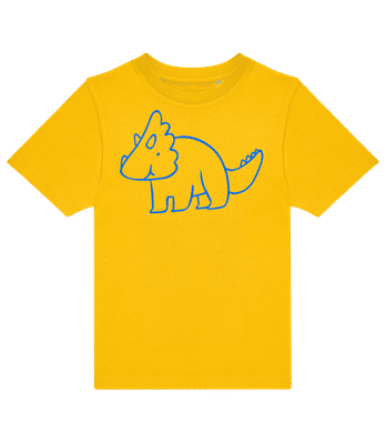 Dinosaur Kids Blue - Detské tričko B&C - Žltá - Predné