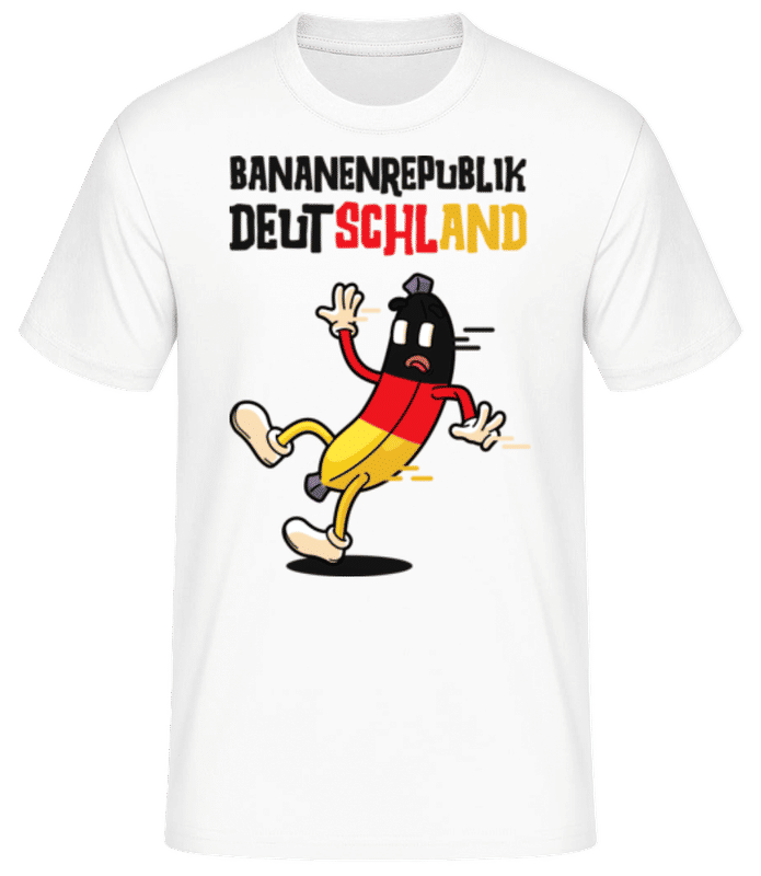 Vorschau: Bananenrepublik Deutschland - Männer Basic T-Shirt - Weiß - Vorne