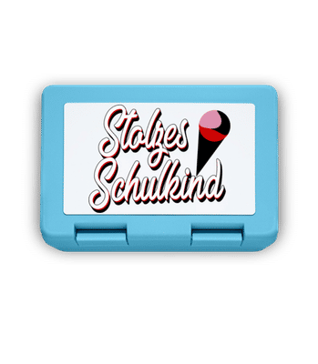 Stolzes Schulkind - Brotdose - Hellblau - Vorne