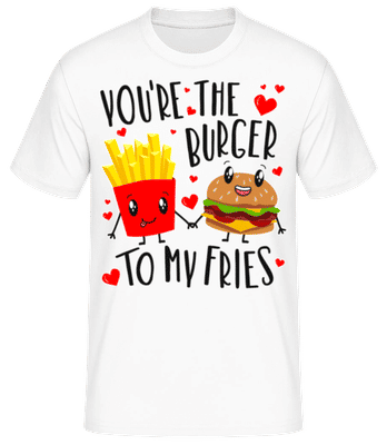 Burger To My Fries - T-shirt standard Homme - Blanc - Devant