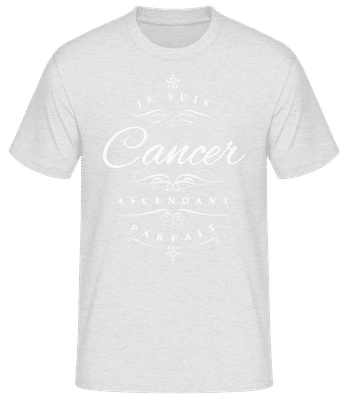 Je Suis Cancer Ascendant Parfait - T-shirt standard Homme - Gris chiné - Devant
