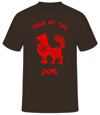 Chinese Zodiac Year Of The Dog - T-shirt standard Homme - Marron - Devant