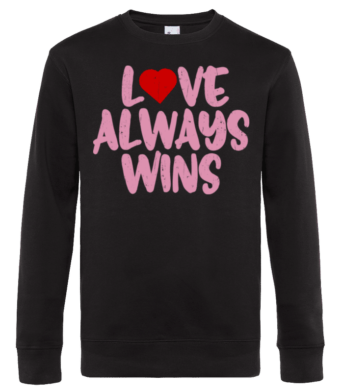 Vorschau: Love Always Wins - Männer Standard Pullover - Schwarz - Vorne