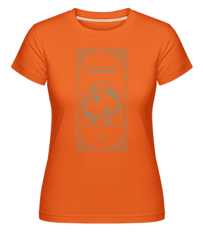 Art Déco Signe Astrologique Poissons -  T-shirt Shirtinator femme - Orange - Devant