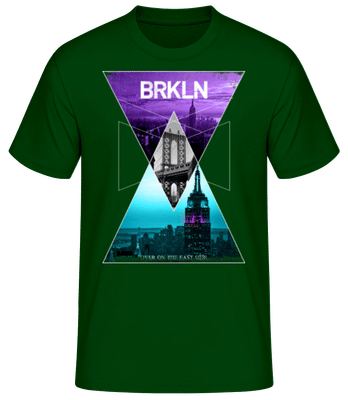 Brooklyn - T-shirt homme B&C - Vert bouteille - Devant
