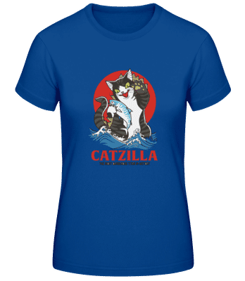 Catzilla Color - T-shirt standard Femme - Bleu royal - Devant
