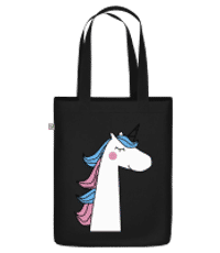 Cute Unicorn - Organic tote bag - Black - Front