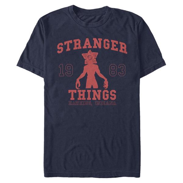 Aperçu: Netflix - Stranger Things - Demogorgon St Collegiate - Homme T-shirt - Bleu marine - Devant