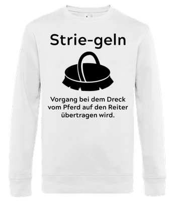 Definition Des Striegelns - Männer Standard Pullover - Weiß - Vorne