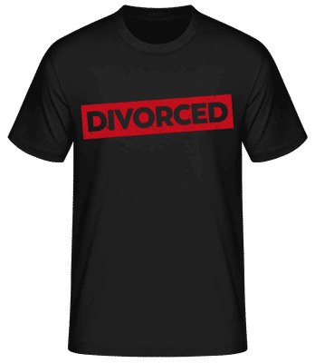 Divorced - Männer Basic T-Shirt - Schwarz - Vorne