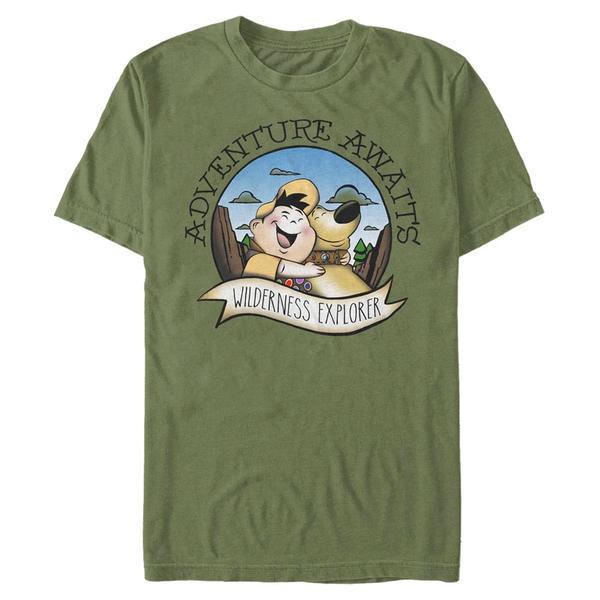 Aperçu: Pixar - Là-haut - Russell & Dug Bf - Homme T-shirt - Olive - Devant
