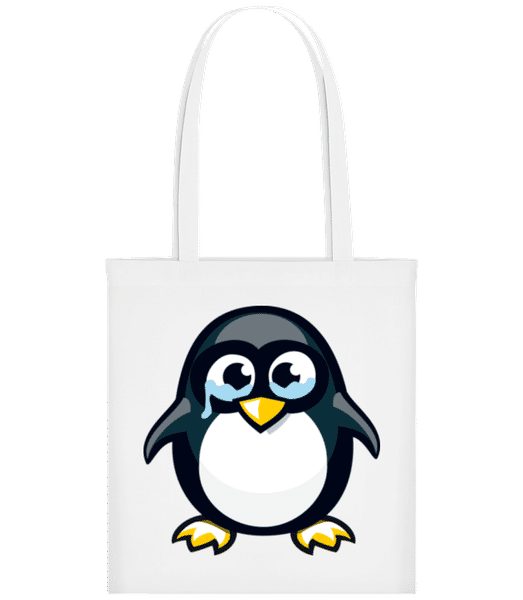 Aperçu: Sad Penguin - Tote Bag - Blanc - Devant
