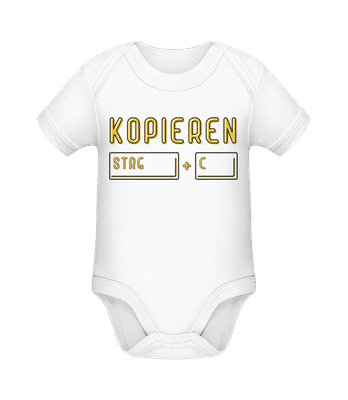 Kopieren - Baby Bio Strampler - Weiß - Vorne